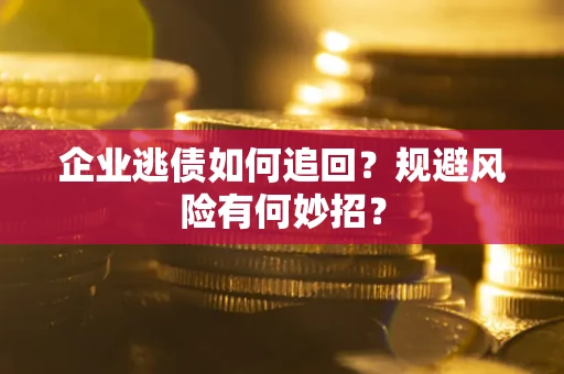 武汉企业逃债如何追回？规避风险有何妙招？