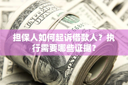 武汉担保人如何起诉借款人？执行需要哪些证据？