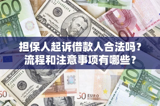武汉担保人起诉借款人合法吗？流程和注意事项有哪些？