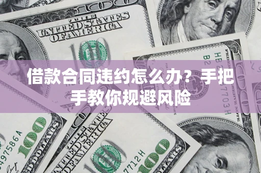 武汉借款合同违约怎么办？手把手教你规避风险