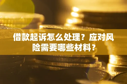 武汉借款起诉怎么处理？应对风险需要哪些材料？