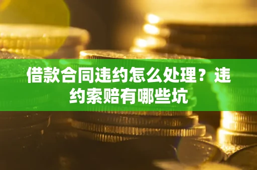 武汉借款合同违约怎么处理？违约索赔有哪些坑