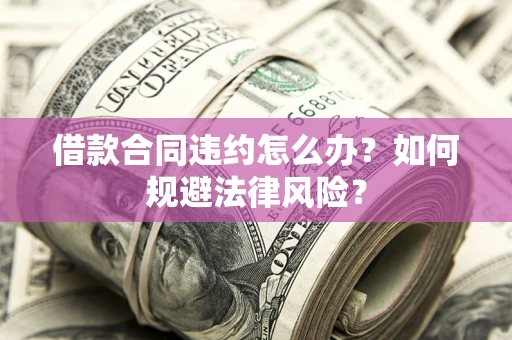 武汉借款合同违约怎么办？如何规避法律风险？